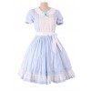 Alice In Wonderland Blue Short Puff Sleeves Classic Lolita Dress