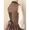 Earl Tea Retro College Style Woolen Brown Vest Lolita Skirt Set